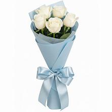 Букет 5 Белых роз Проуд #REPLACE_PRED# Южный