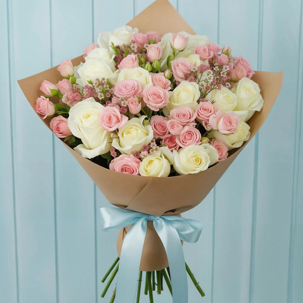 Букет цветов из: Розы в Южный