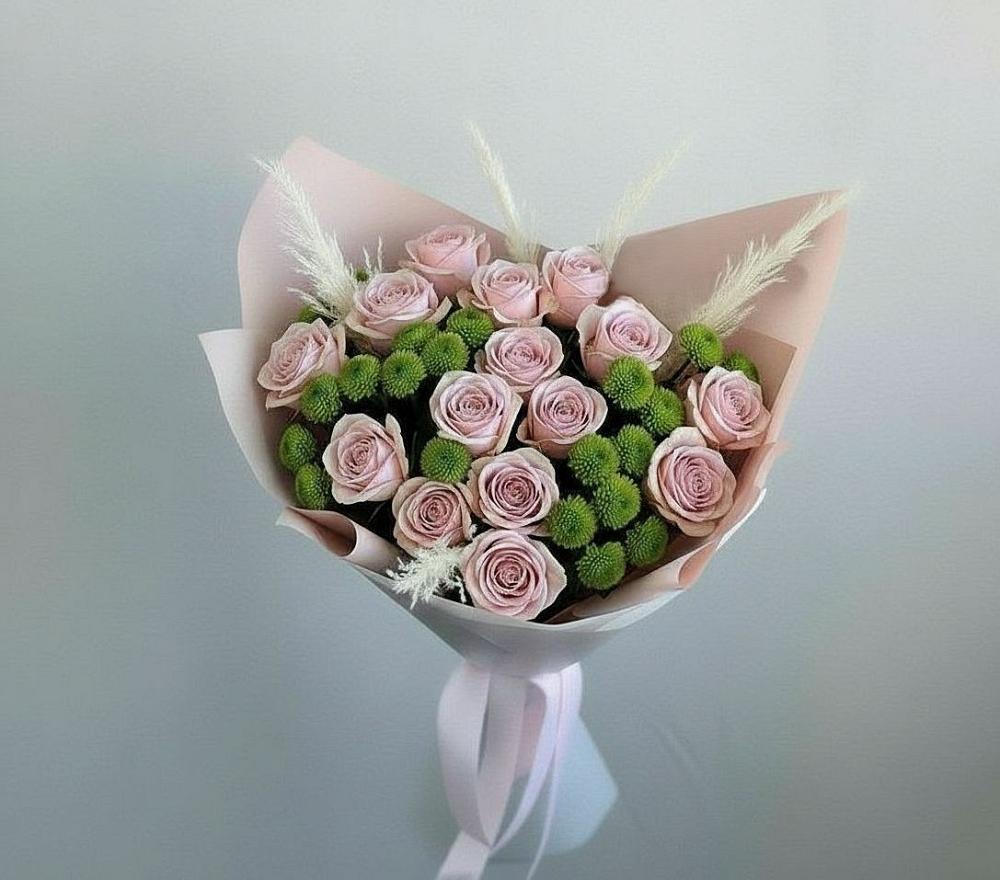 Букет цветов из: Розы и Хризантемы в Южный