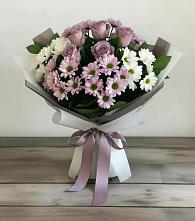 Букет цветов из:  Хризантемы и Розы в Южный