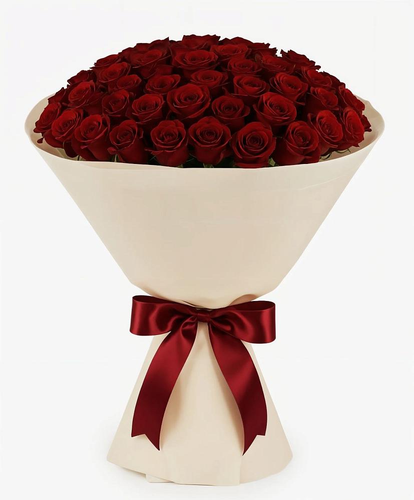 Букет 101 Бордовая роза Блэк Бакарра в Южный