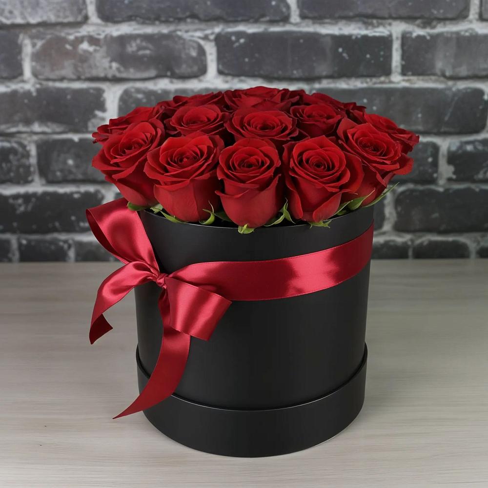 Цветочная композиция из Розы в шляпной коробке в Южный